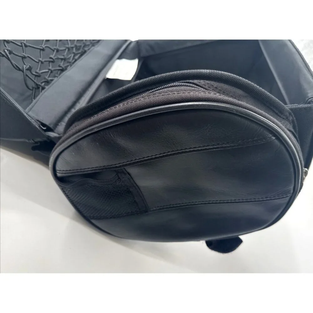 Kuryakyn Black Leather Motorcycle Tour Trunk Roll Bag Hard Case 4142 No Strap
